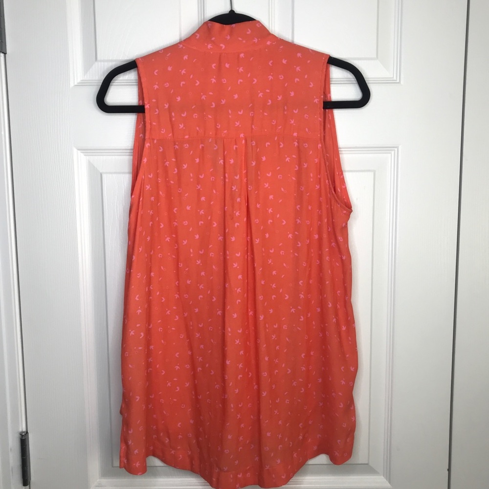 Free People coral sleeveless blouse - Picture 2 of 4